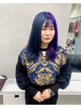 ディア(.eer) 【.eer/ディア】ネイビー×青紫/ツートーンカラー