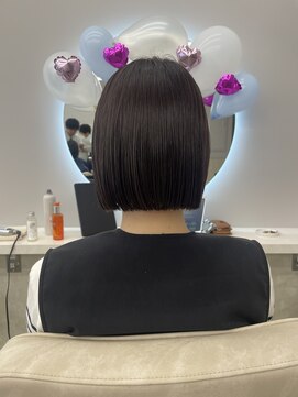 サンド 鹿児島中央(sand) @ayumi_sand ミニボブ　ボブ　ラベンダーブラウン