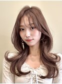 韓国風/レイヤー/小顔/前髪カット/髪質改善/グレージュ/透明感