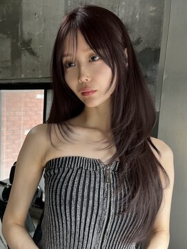 サイン 表参道(SIGN) 韓国ヘアグレージュカラーブリーチ無し髪質改善イヤリングカラー