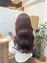 アクティブ 梅島店(Active) ブリーチなしダブルカラー/ピンクラベンダー/ウェーブ巻き