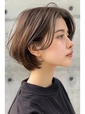【Luana梅田】大人ショート、透明感カラー、ナチュラルブラウン