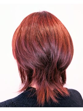 ヘアークローバー ｈairClover ウルフ×カシスレッド