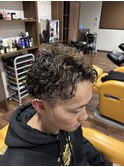 ツイストスパイラル/バーバー/郡山/床屋/メンズパーマ/カラー