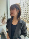 ワイドバング×後れ毛*ミディアムボブ*大人ボブ*30代40代50代
