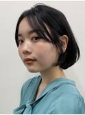 前下がりショート・ボブ/パーマ/前髪なし/30代/40代/50代/長め