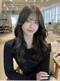 2wayバング 韓国ヘア 似合わせカット 小顔ヘア ワイドバング