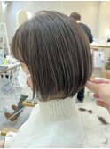 20代～50代/小顔ボブ◎くすみベージュ/白髪ぼかし◎本厚木