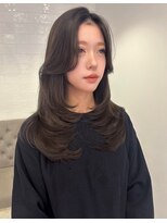 ラヴィズム 松崎店(LUVISM)&nbsp;韓国/顔周りレイヤー/おくれ毛/ベージュ/ダブルカラー/東区/松崎