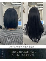 ペロ(pelo)&nbsp;プルシールエクステプレミアムダイヤ80本/ネオブラック