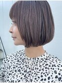 大人可愛いミルクティー/ミニボブ/30代40代50代