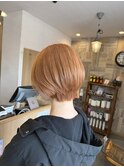 オレンジベージュ/大人ショートヘア