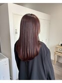 艶めくカシスブラウンロング