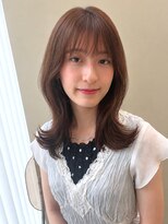 ユニバイリサ 天神大名店(uni by risa) 韓国風 くびれヘア 外ハネレイヤー ショコラベージュ 髪質改善