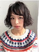 学生限定 ボブのパーマ「しっかりかかってても可愛い」