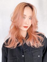 アイティー バイ アルバム 中野店(IT by ALBUM)&nbsp;韓国風ワイルドウェーブ_ラベンダーカラーくびれミディ_8447