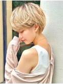 面長さんも気にならない☆ミニマッシュショートで垢抜け美人