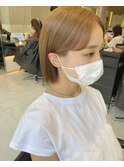 ミルクティーベージュ ☆ ストレートボブ