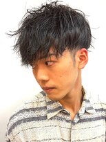 銀座マツナガ 浅草店 ツイストスパイラル/ツーブロック/アップバング　メンズパーマ