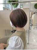 大人丸みショート☆透明感ベージュ☆