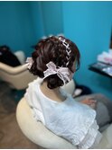 レースアップお団子ツイン