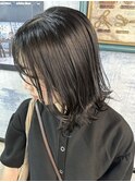 暗髪×外ハネ ミディアムスタイル♪