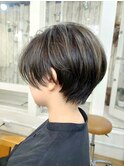 【SHARON原宿】ブルーアッシュ×刈り上げなしハンサムショート