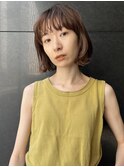 大人かわいいボブ#黒髪#ボブルフ#小顔#ネビージュ#ワンレン