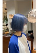 ヘアサロン アウラ(hair salon aura) ブリーチカラー透明感カラーブルーカラー