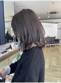 外はねロブのグレージュカラー