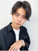 アップバングセンターパート清潔感ビジネス好感度モテ髪
