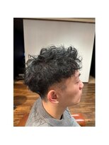 ランソ 成田店(RUNSO)&nbsp;メンズアップバングショート×スペインカール