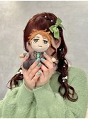 銀座でできるヘアメ/編みたらしひつじヘア