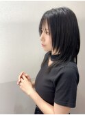 ◯韓国ヘア　レイヤーカット　黒髪　ロング　縮毛矯正　髪質改善
