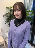 韓国ヘア/レイヤースタイル/レイヤーカット/グレージュ/20代人気