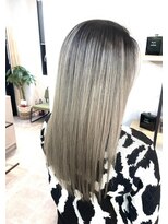 エル オオサカ 心斎橋店(L. OSAKA) パールシャドールーツ_グレージュカラーボブウルフ_S24