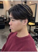 横浜ニュアンスパーマ毛流れセンターパートセンター分け七三分け
