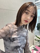 トリッカ シブヤ(TRICCA SHIBUYA)&nbsp;ミディアムヘア顔まわりレイヤーくびれボブ結べるボブ顔まわり