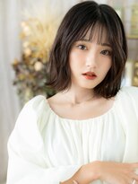 カバーヘア ブリス 北浦和(COVER HAIR bliss)&nbsp;大人可愛いダークブラウン小顔ドライパーマh4北浦和20代30代40代