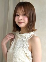 サンドレオ 新宿店(sand Leo) 顔周りカット/縮毛矯正/ダークブラウン/コーラルピンク