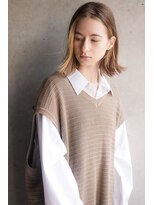 カライングドゥ(ing deux) 大人可愛い20代30代40代黒髪前下がりショートボブ丸みショート◎