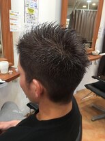 カルフール ロコ 草加西口店(Carrefour LOCO) メンズ王道ベリーショート×ダークグレージュ