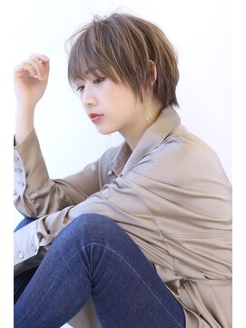 オーロ 宝塚店(ORO) オリーブカラーハイライトカラー小顔くすみカラーくびれショート