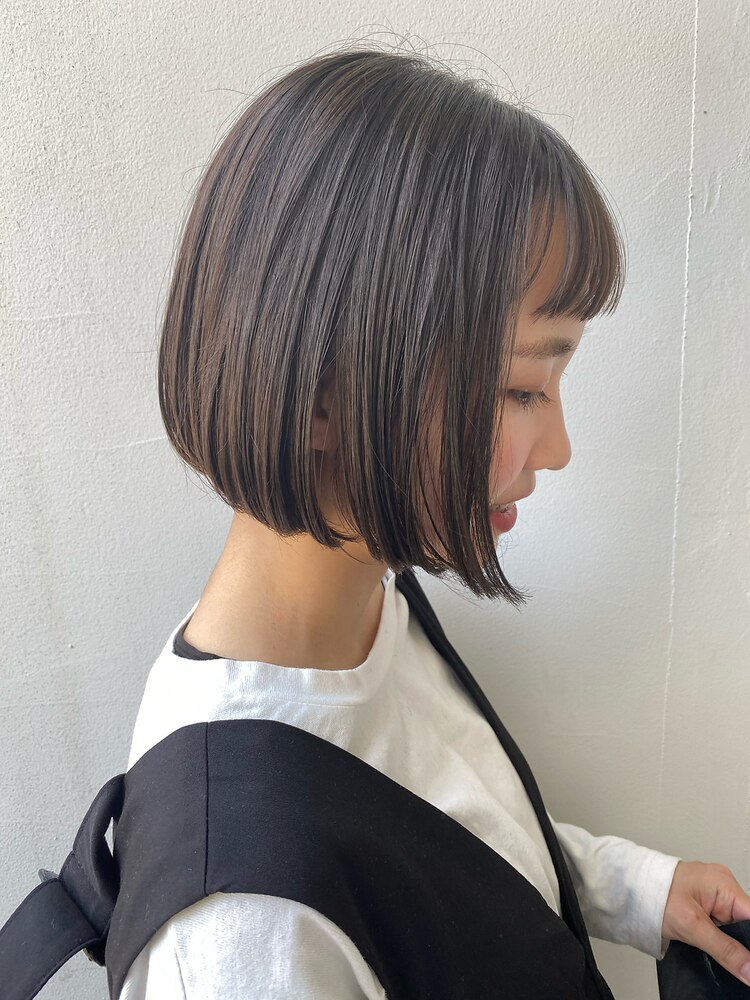 ボブ/透明感カラー/前髪あり：L104506305｜コカブ 栄久屋大通店(KOCHAB 