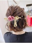 【天女目】ボブヘアハーフアップ