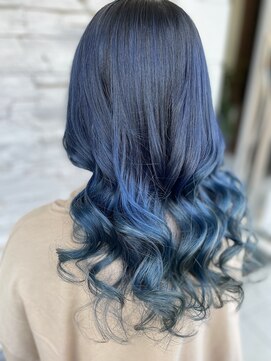 トータルビューティサロン シェリ(total beauty salon cheri) 【cheriの大人】グレージュカラー×ディープブルー