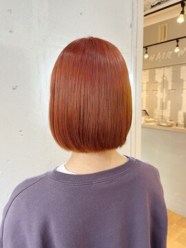 ヘアーワークス ヘルム 渋谷店(HAIR WORKS HELM) ［HELM渋谷］ボブ×ジューシーオレンジ☆