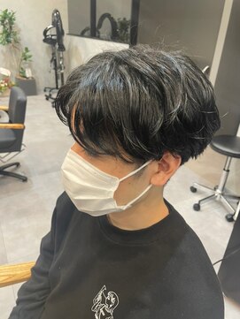 アチーブリス(achieve Liss) メンズカット ナチュラルクセ毛風ショートパーママッシュヘア