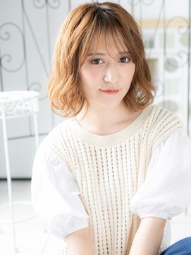 エイトサロン 八潮(8salon) 八潮/髪質改善/ハイトーンカラー×ゆるふわボブパーマg