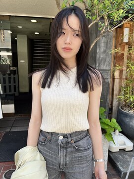 ネルケ 立川(nelke) スリークロング_アッシュブラック20代_30代